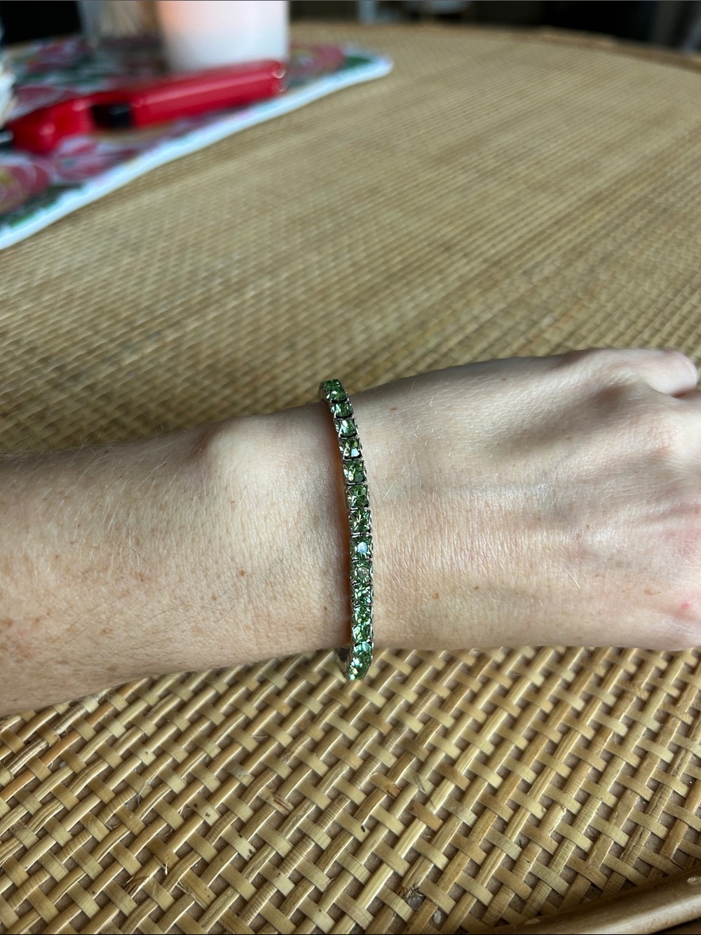 Touchstone Crystal by Swarovski birthstone bracelet August